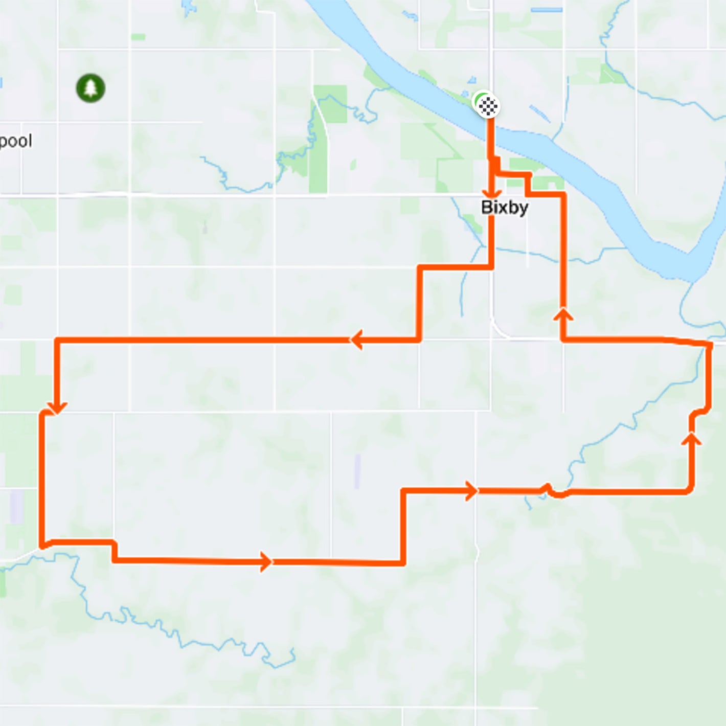 Blazing Saddles OK Bike route - 31 miles